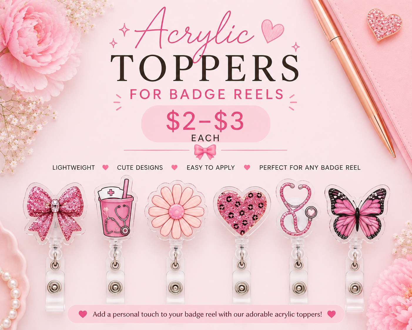 Acrylic Toppers- Live Claim Only!