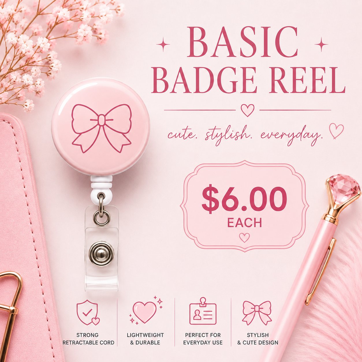 Basic Badge Reel- Live Claim Only