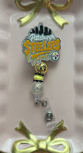 Pittsburg Steeler Beaded Badge Reel