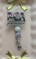 Patient Care Assistant Beaded Badge Reel