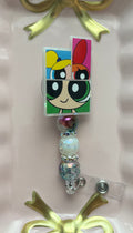 Power Puff Girls Beaded Badge Reel