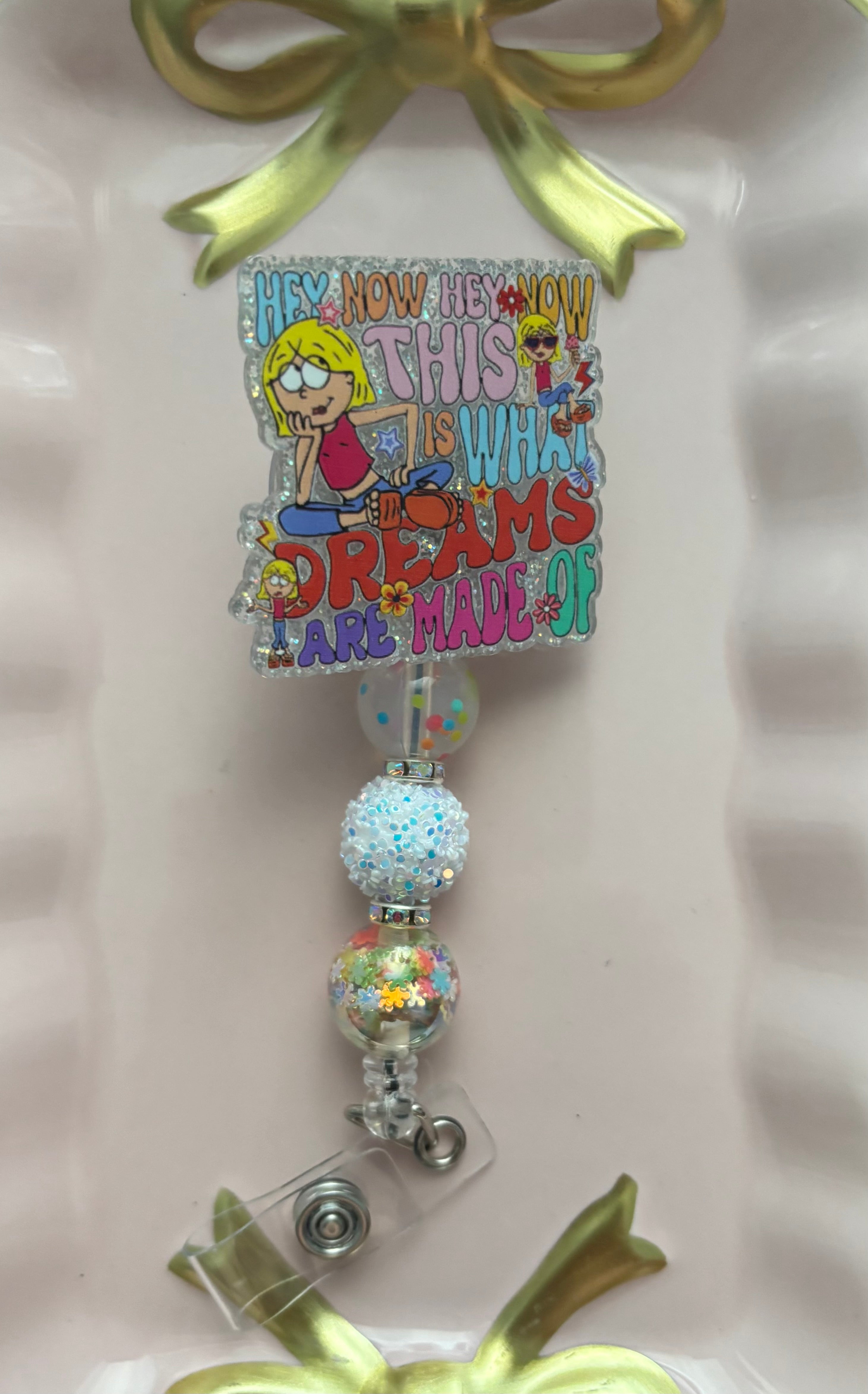 Lizzie Maguire Beaded Badge Reel